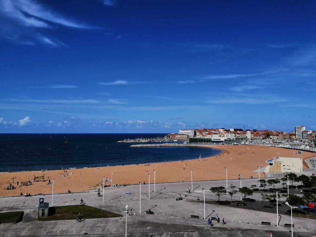 El Sexto De La Playa + Parking Gratis Daire Gijón Dış mekan fotoğraf